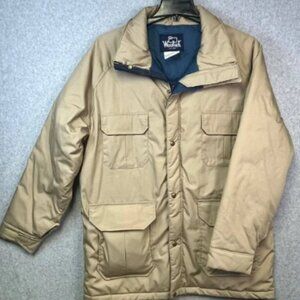 Vintage Woolrich Insulated Parka Jacket Men's L Tan Thinsulate USA Made Coat